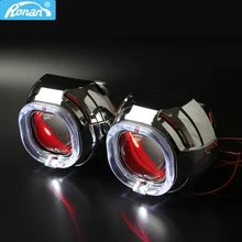 Ronan 3.0″ Full metal bi xenon Super projector lens LED Apollo 2.0 shrouds devil demon eyes H4 H7 car Styling retrofit