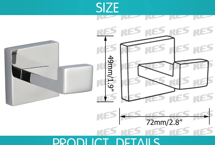 KES A2560/A2560-2 ванная комната туалет настенное крепление одно пальто и крючок для халата, полированная/Матовая нержавеющая сталь