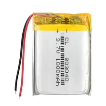 3,7 V 1000mAh 803040 литий-полимерный литий-ионный аккумулятор для MP4 MP5 gps psp мобильных карманных ПК электронных книг bluetooth