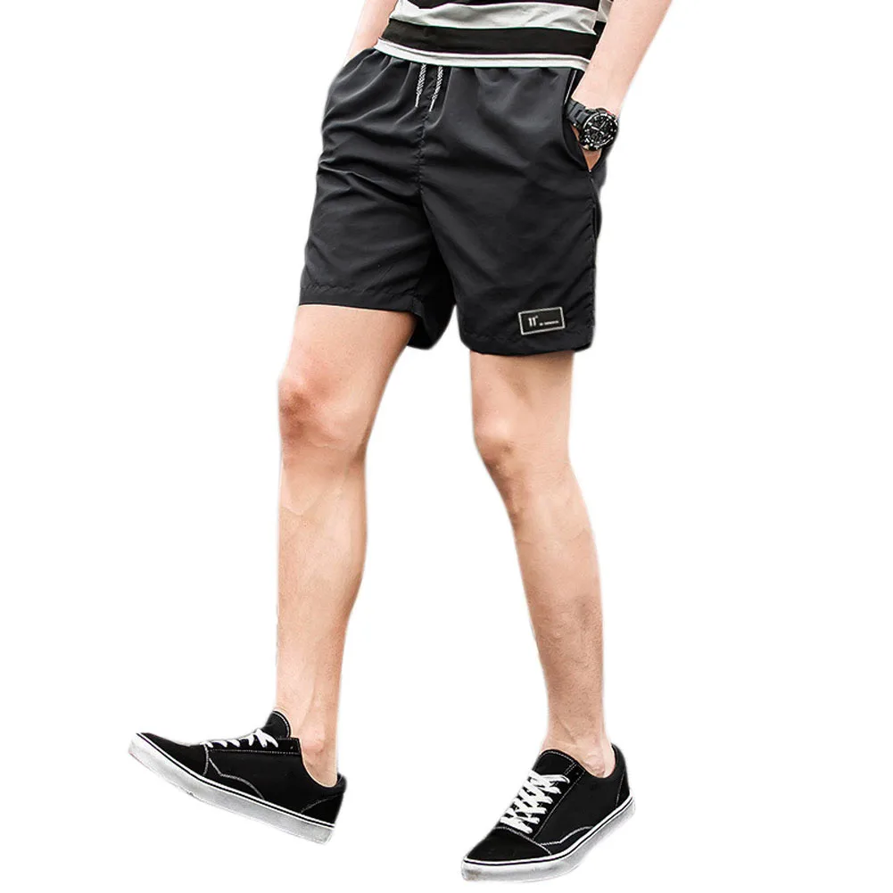 Для мужчин короткие брюки с эластичным шнурком для сезон весна-лето тренировки JL
