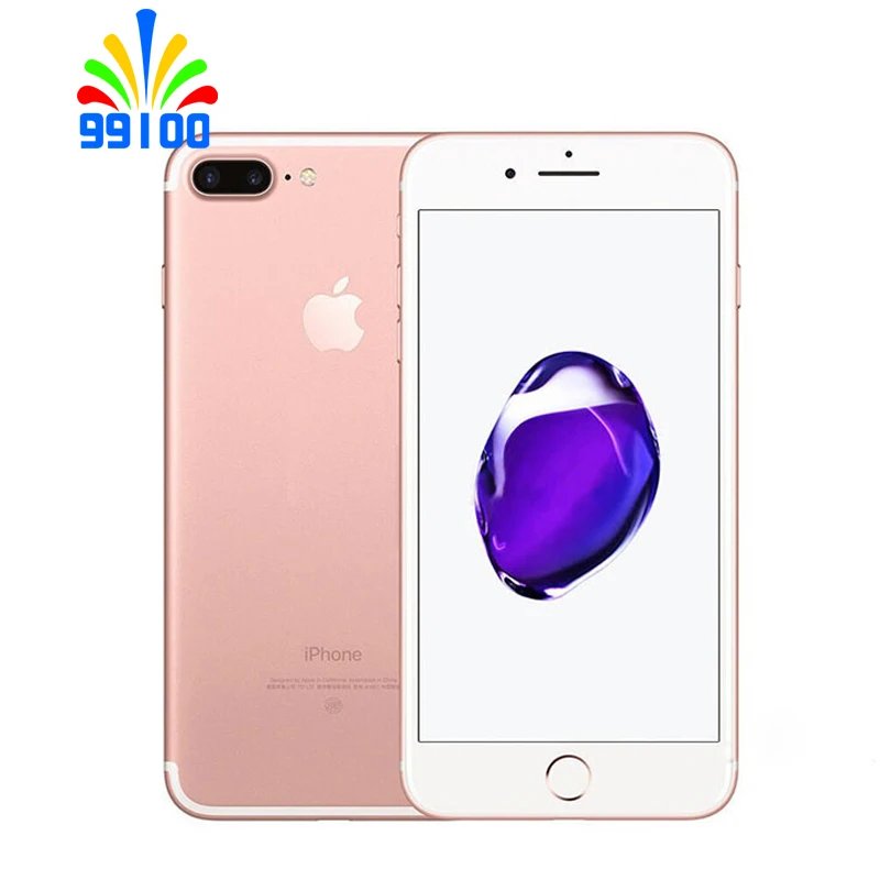 Б/у разблокированный Apple iPhone 7plus 5,5 дюймов 3 ГБ ОЗУ 32 ГБ/128 ГБ/256 Гб Двойная камера МП 4G LTE отпечаток пальца б/у телефон - Цвет: Rose Gold