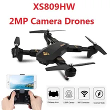 XS809W XS809HW камеры для Дронов Self мини складной воздушной подушке Карманный Дрон для селфи RC Quadcopter RTF WiFi FPV Камера удержания высоты и Eachine E58