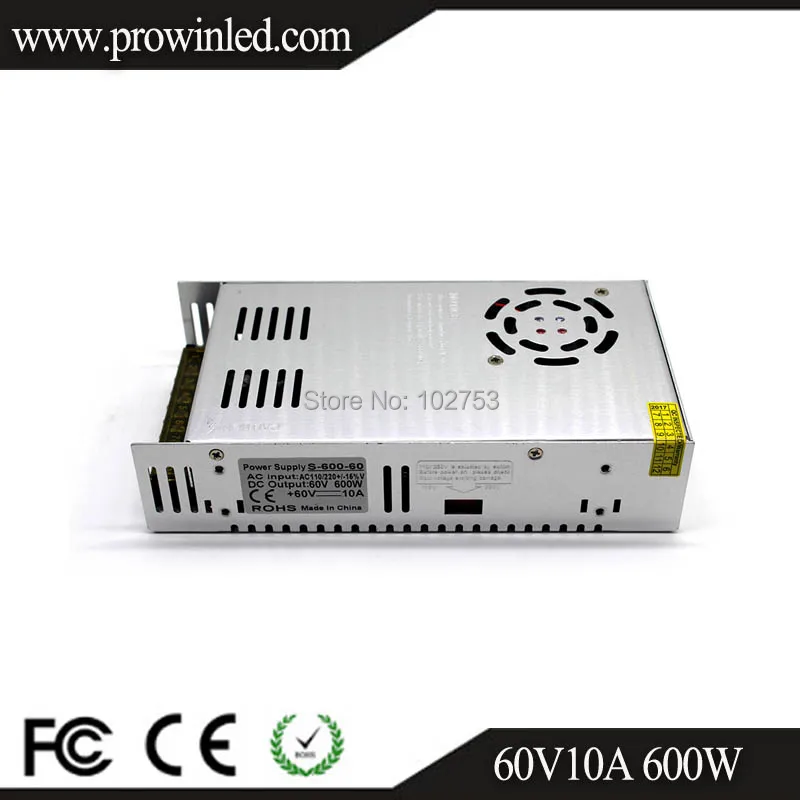 

Fonte 600W 60 volt 10 amp switching power supply ac 110v/220v to dc 60v transformer converter driver for CCTV monitor 3D printer