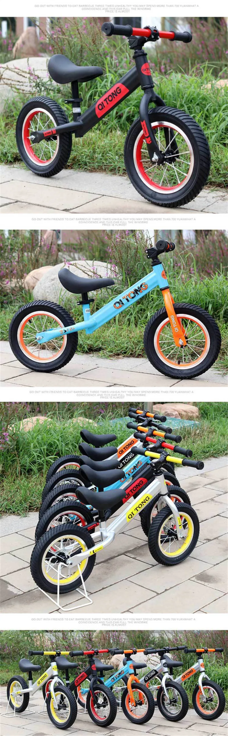 Cheap Brand New 12 Balance Bike Classic Kids No-Pedal Learn To Ride Pre Bike Pneumatic tire 2 Wheels Push Bicycle For Child (Ages 2-6) 21