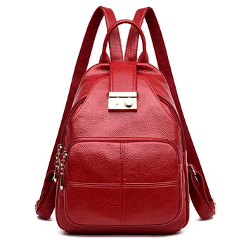 

New Fashion Korean Style Women Backpack Vintage Sheepskin Backpacks for Teenage Girls Female School Shoulder Bag Mochila