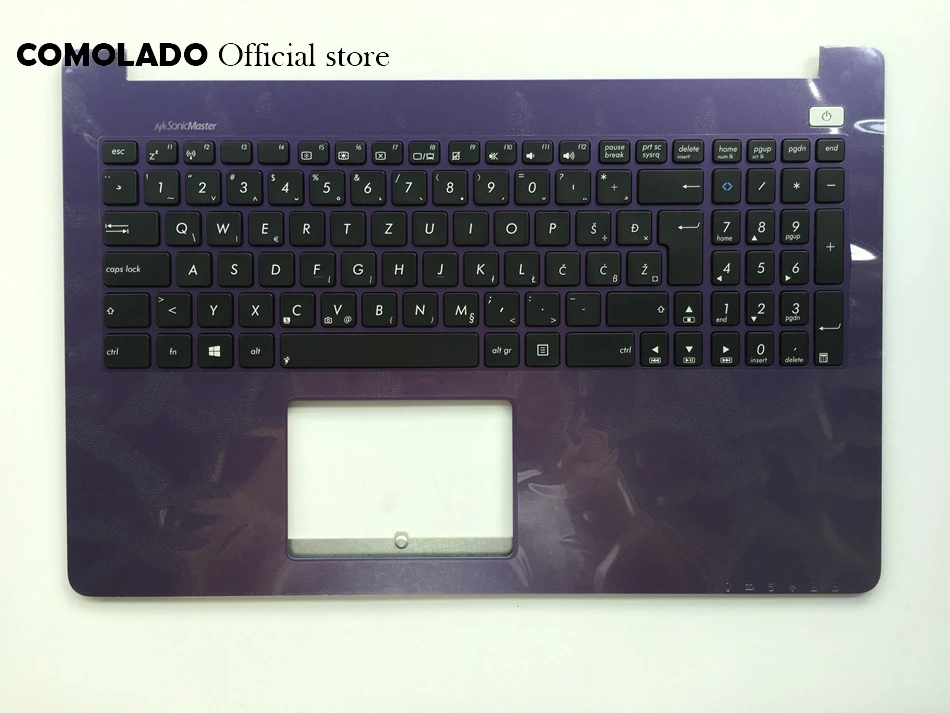 

WB West Balkans keyboard for ASUS X502 X502C X502A X502U X502EI X502X X502CA with palmrest purple keyboard WB Layout