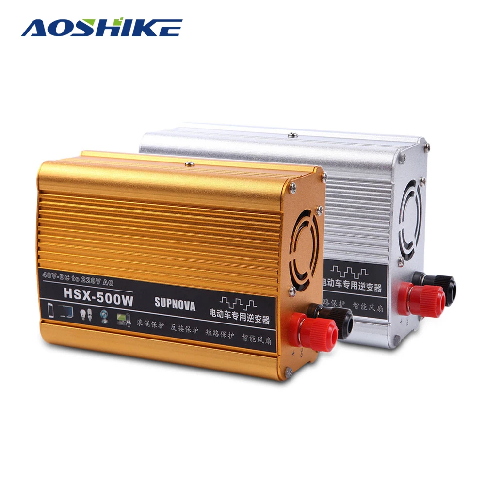 AOSHIKE 500W Car Inverter 12v 220v Auto Inverter 12 220 Cigarette
