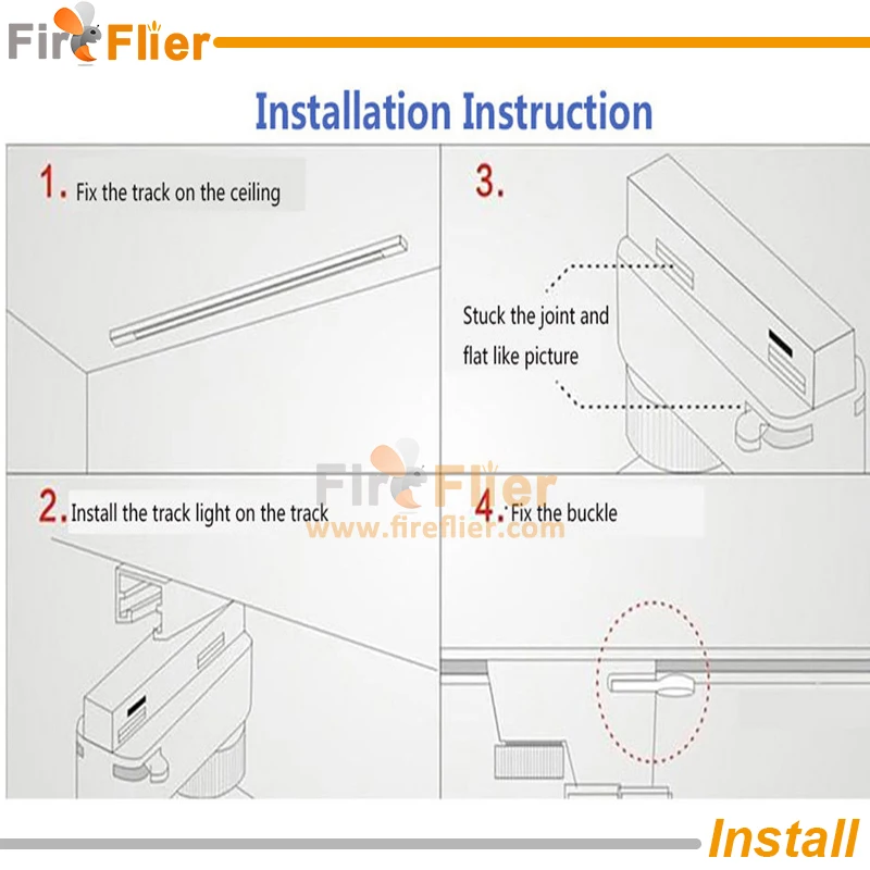 led track light install