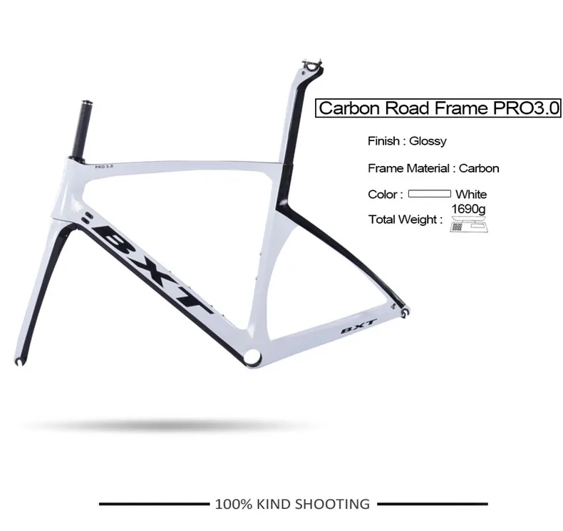 Top 2018 New Design BXT Carbon Road Bike Frame+Fork+Seatpost Toray T800 Chinese Bike Frame 49-56CM UD Carbon bicycle  Frames 45