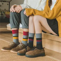 IENY осень и зима новые хлопковые носки, Цвет Соответствующие длинные носки без пятки носки для влюбленных