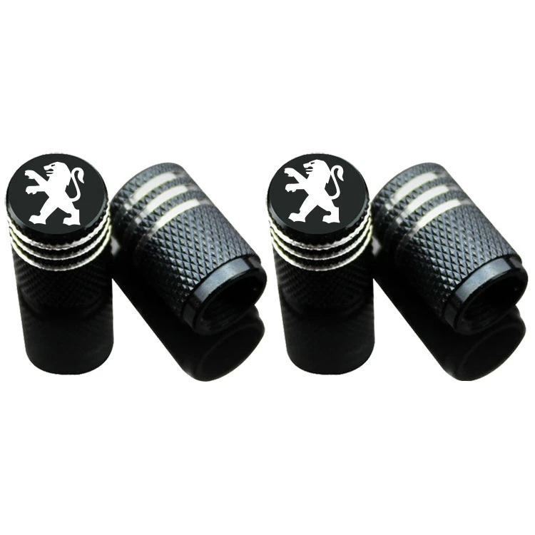 

4Piece/set Sport Styling Auto Accessories Car Wheel Tire Valve Caps Case for Peugeot