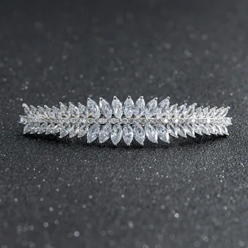 

Fashion Bridal Water Drop Hair Comb Hair Clip Luxury CZ Zircon Barrette Head Piece Wedding Hair Piece Bridesmaid Jewelry SS001