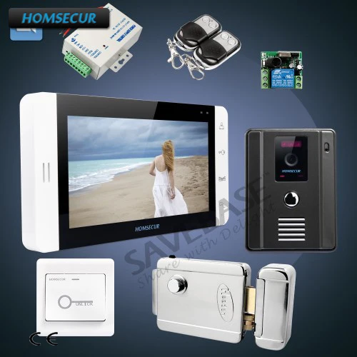 

HOMSECUR 7" Wired Video Door Phone + Touch Button Monitor with Electroc Lock 1C1M