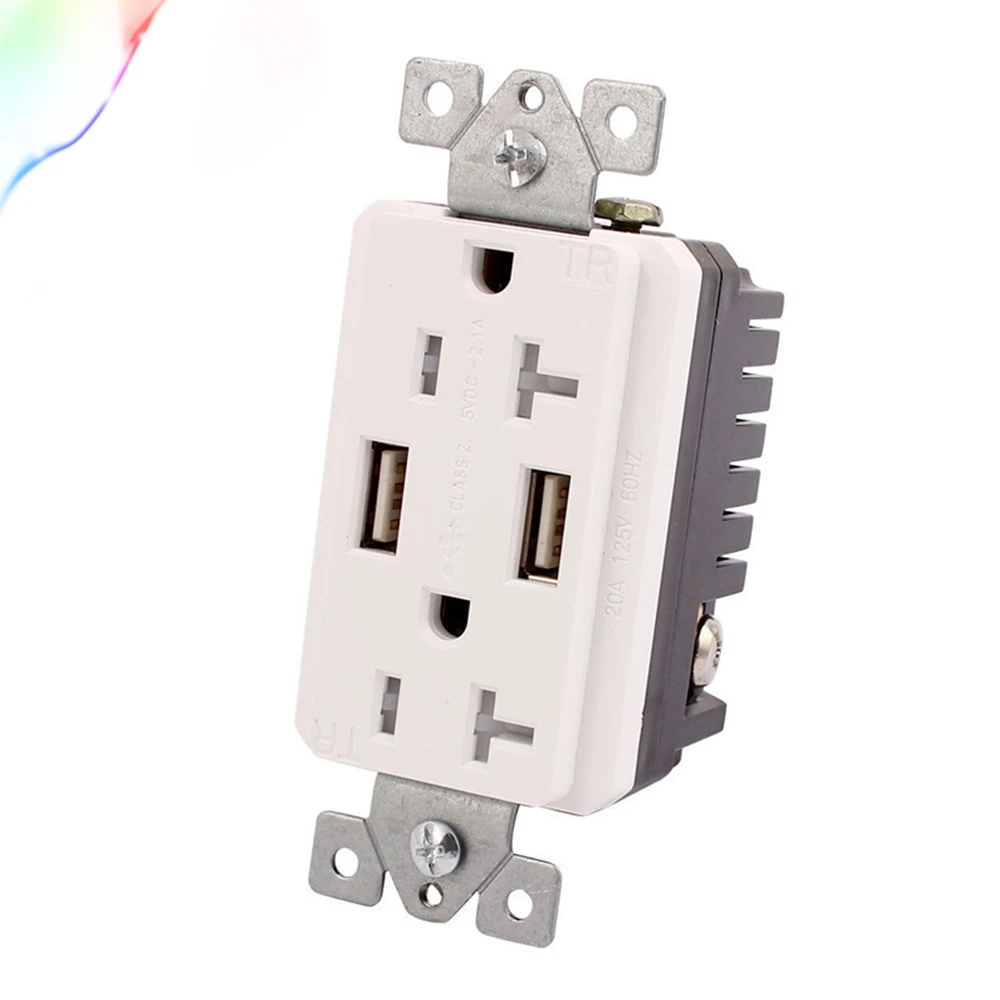 Зарядное устройство с двойным USB разъемом 120 В 20A защитой от дуплексного взлома| |