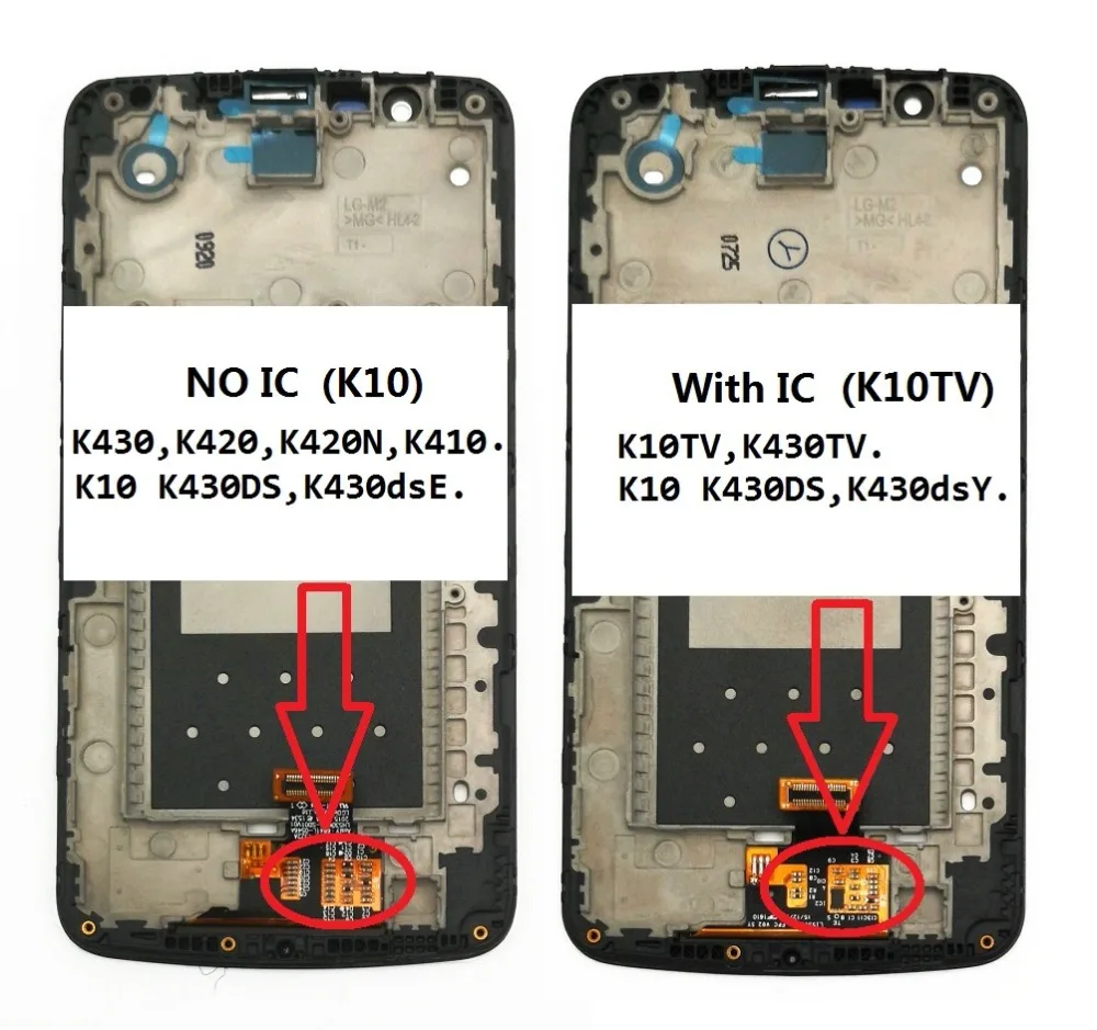 Original para lg Tela de Toque Qualidade K430 K430ds K410 - K10tv K430tv tv Lcd Digitador Assembléia 5.3 K10 Lte K420n 2 Cheap LCDs de celular