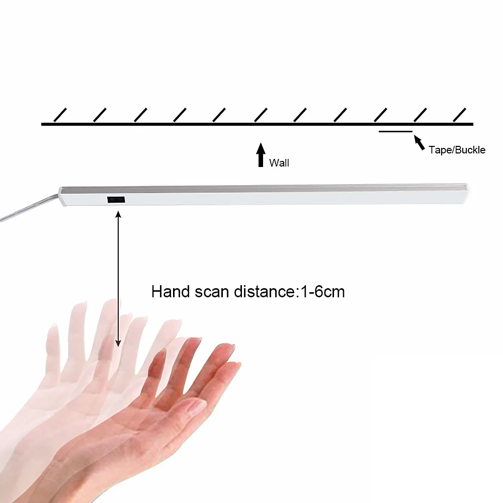 12 В сенсорный светодиодный светильник для кухонного шкафа, лампа с датчиком движения для рук, барный светильник, шкаф для спальни, шкаф, светильник, s светодиодный светильник, лампада
