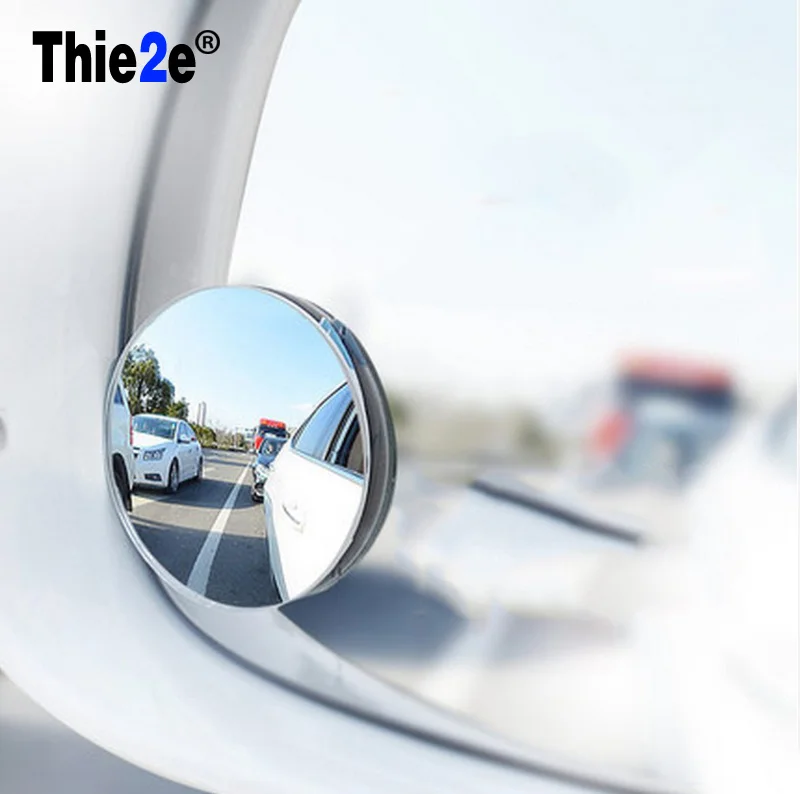 

1 pair Newest 360 Degree frameless ultrathin Wide Angle Round Convex Blind Spot mirror for parking Rear view mirror high quality