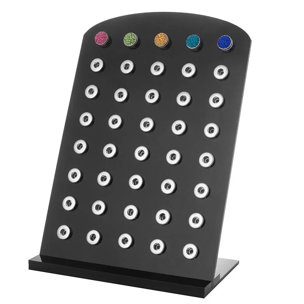 

High-end black buttons display for Acrylic display for 12mm snaps and snaps jewelry as snaps bracelets snaps necklace XX0083-S