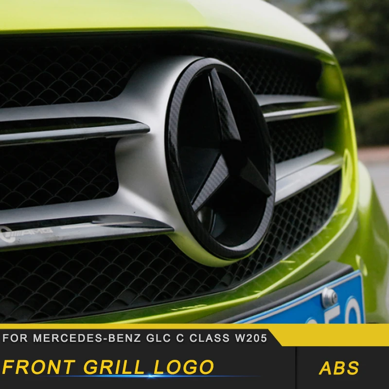 

For Mercedes Benz A C Class W205 W177 GLA CLA Front Grill Logo Sticker Cover Accessories Auto