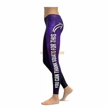 THANK SQUATS FOR THIS LEGGINGS Compression 3D Print 2017 New Women Pants Fashion Straight Elastic Waistband