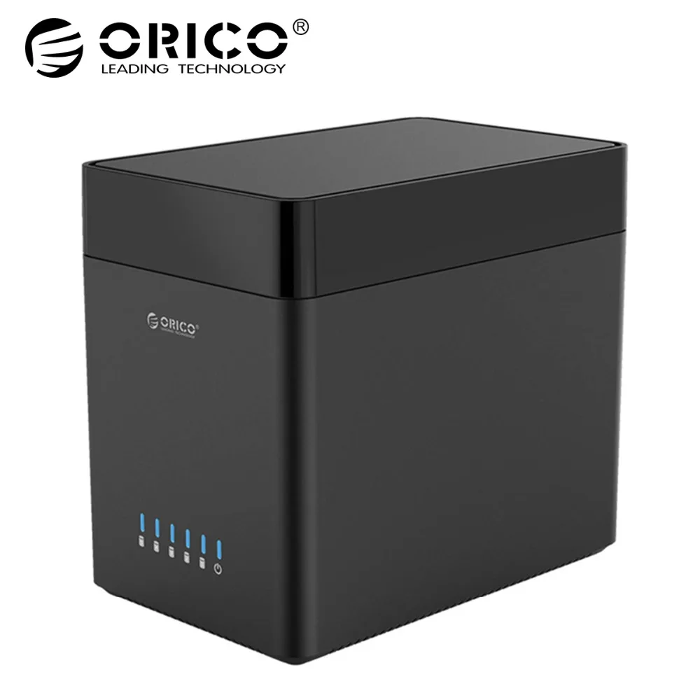 

ORICO 5 Bay Magnetic-type 3.5 inch Type-C Hard Drive Enclosure SATA3.0 3.5 in HDD Case Support UASP 12V6.5A Power MAX 50TB
