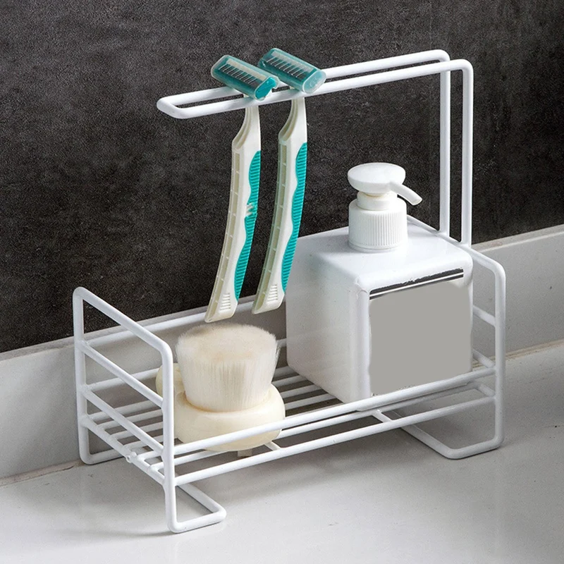 

Hot Sale Hangable Drain Storage Rack Pool Sponge Kitchen Counter Sink Rag Shelf