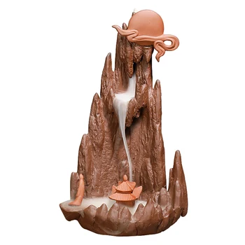

Backflow Incense Burner Aroma Furnace Ceramic Clouds Moon Aroma Smoke Backflow Home Decor