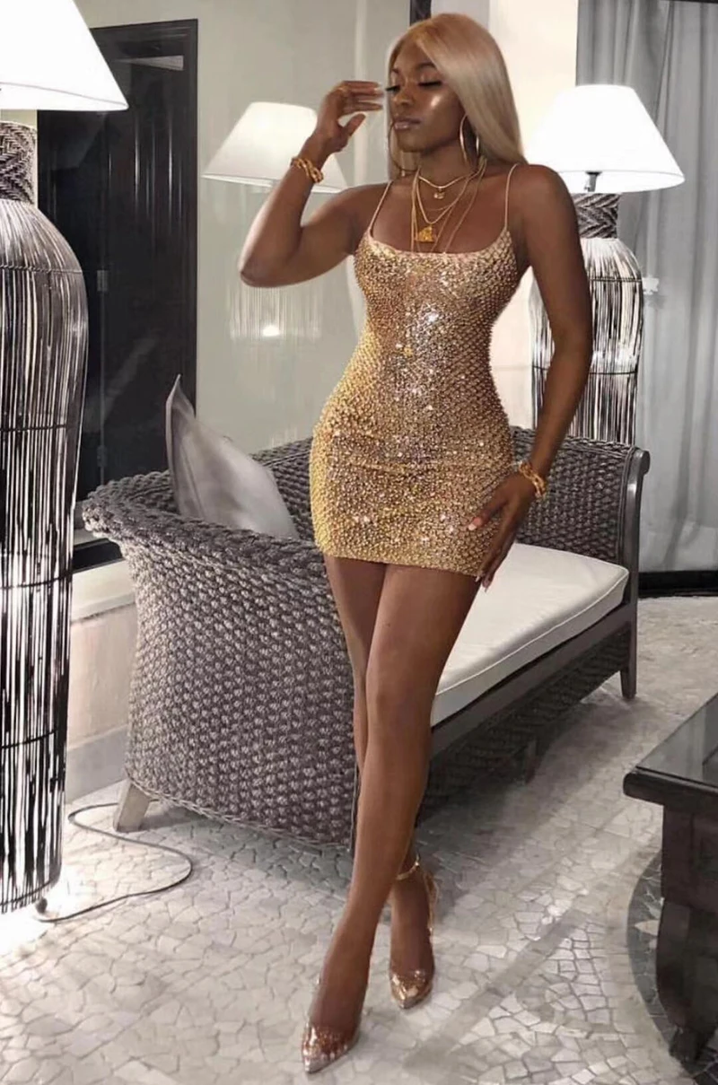 gold night out dress