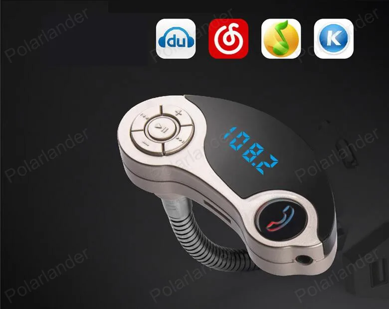 Bluetooth FM USB передатчик автомобильный адаптер bluetoothcar комплект громкой связи Bluetooth гарнитура, свободные руки, ресивер, набор, Автомобильный mp3 плеер