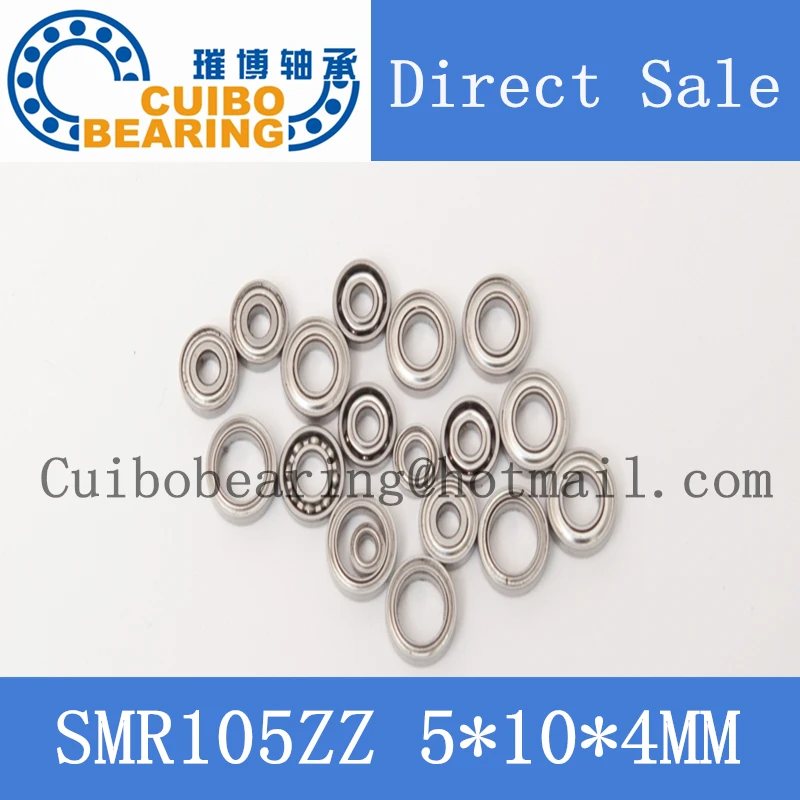 

free shipping SMR105ZZ MR105 SMR105 Z L-1050ZZ WBC5-10ZZA 5X10X4 mm Miniature stainless steel bearing 440C material
