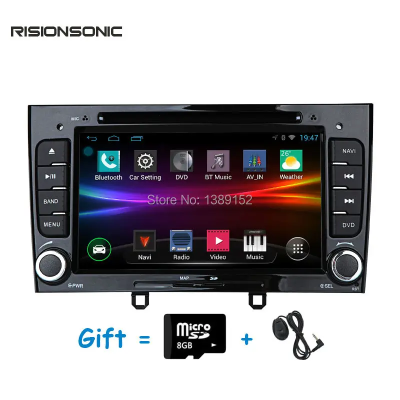 Автомобильный DVD для Peugeot 308 408 HD 1024*600 7 &quot4 ядра Android 4.4.4 Поддержка 3G WI-FI Радио GPS