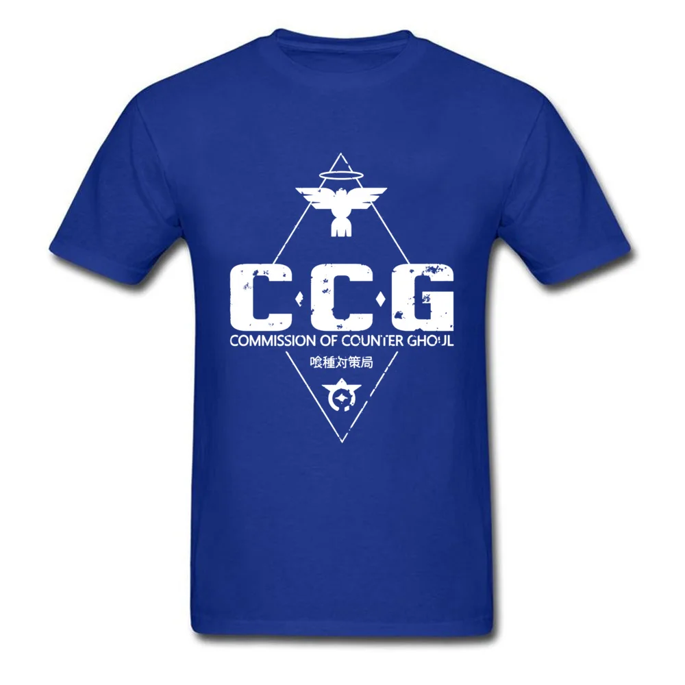 CCG PROJECT Tops Tees Graphic Crewneck Birthday Short Sleeve Pure Cotton Men T Shirt Printed On Tees Free Shipping CCG PROJECT blue