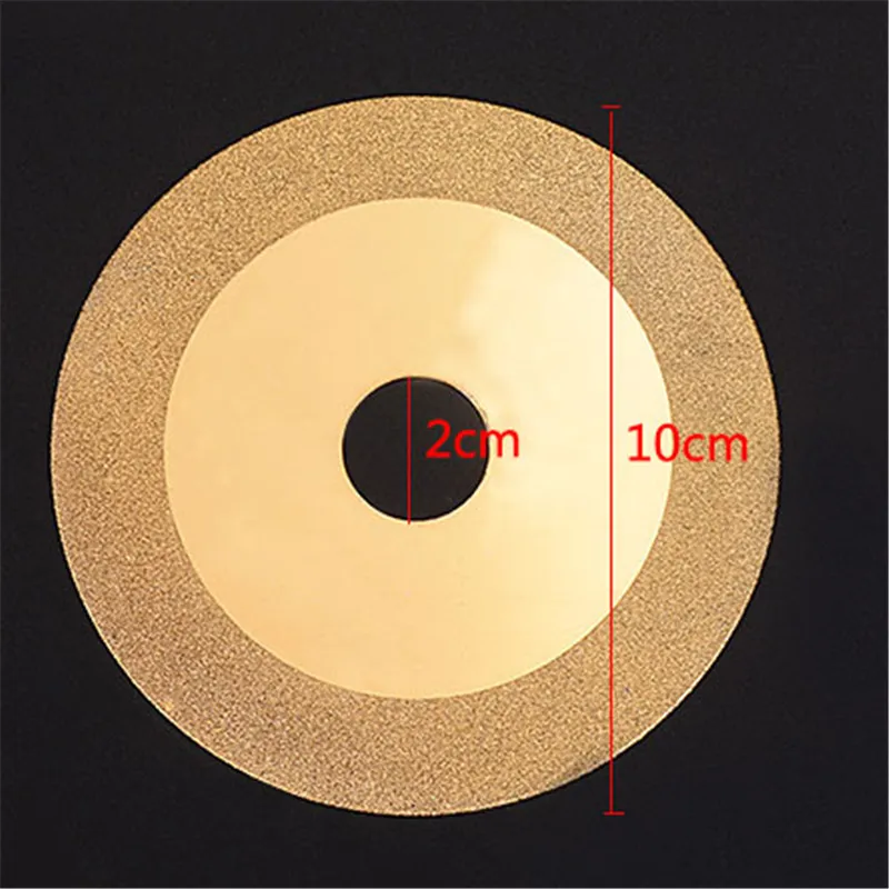 PW Инструменты 100 мм Алмазный титановый отрезной диск Золотое шлифование отрезать колеса лезвия роторный инструмент используется для измельчения камня стекла
