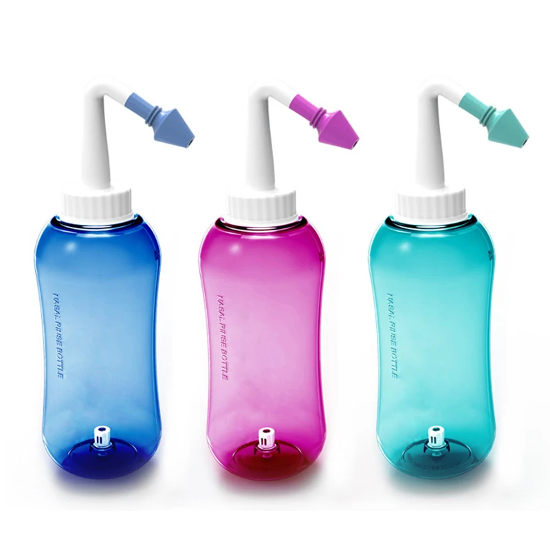 

500ML Colorful Adults Children Nasal Wash Cleaner Nose Protector Neti Pot Allergic Sinus Allergies Relief Cleaning Bottle