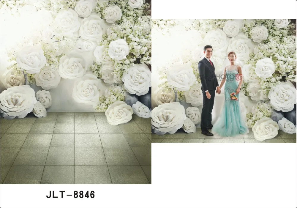 

SHENGYONGBAO Art Cloth Custom Photography Backdrops Prop Valentine day Floral Wedding Theme Photo Studio Background JLT-8846