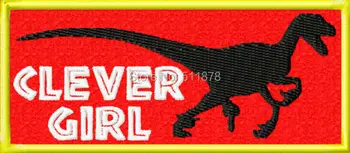 

4.5" JURASSIC PARK WORLD Clever Girl Film Movie TV Series Costume Embroidered Emblem sew on iron on patch Baseball Cap Badge