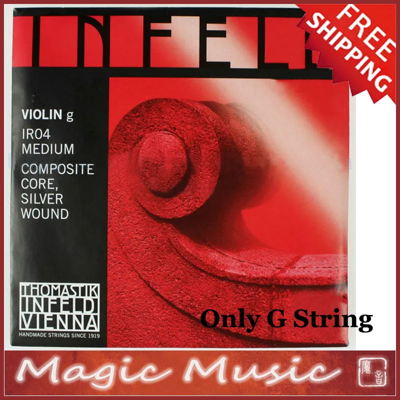 

Free shipping! Thomastik Infeld-Red IR04 Medium Violin G String 4/4, Made in Austria, Only G String Model IR04 1 Piece