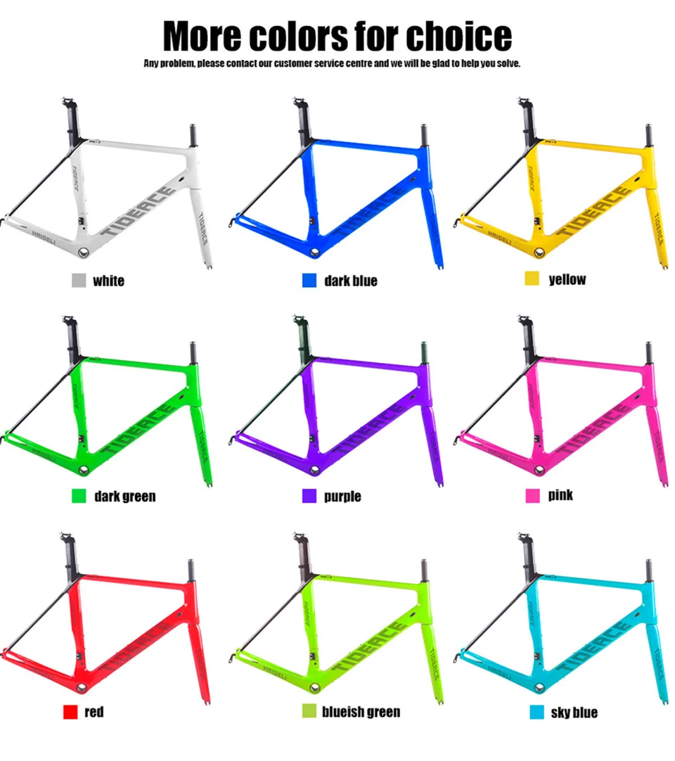 Best 2018 Tideace carbon fiber bicycle frame Di2&Mechanical racing bike carbon road frame+fork+seatpost+headset for carbon road bike 9