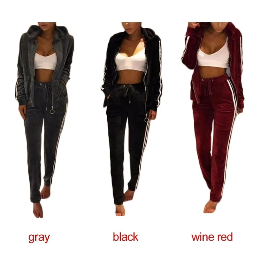 Zogaa 2019 Spring Tracksuit Long Sleeve Thicken Hooded Sweatshirts 2 Piece Set Casual Style Zipper Ladies Two Piece Outfit Sets Zogaa 2019 Spring Tracksuit Long Sleeve Thicken Hooded Sweatshirts 2 Piece Set Casual Style Zipper Ladies Two Piece Outfit Sets