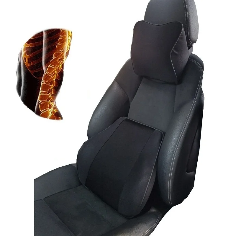 

Ergonomics Pillows for Car Seat Neck Pillow and Headrest Support Lumbar Cushion Pad Memory Foam Embracing Waist Comfort Health
