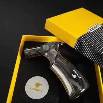 

COHIBA Torch Lighter 4 Jet Fire Windproof Lighter Compact Butane Gas Lighter