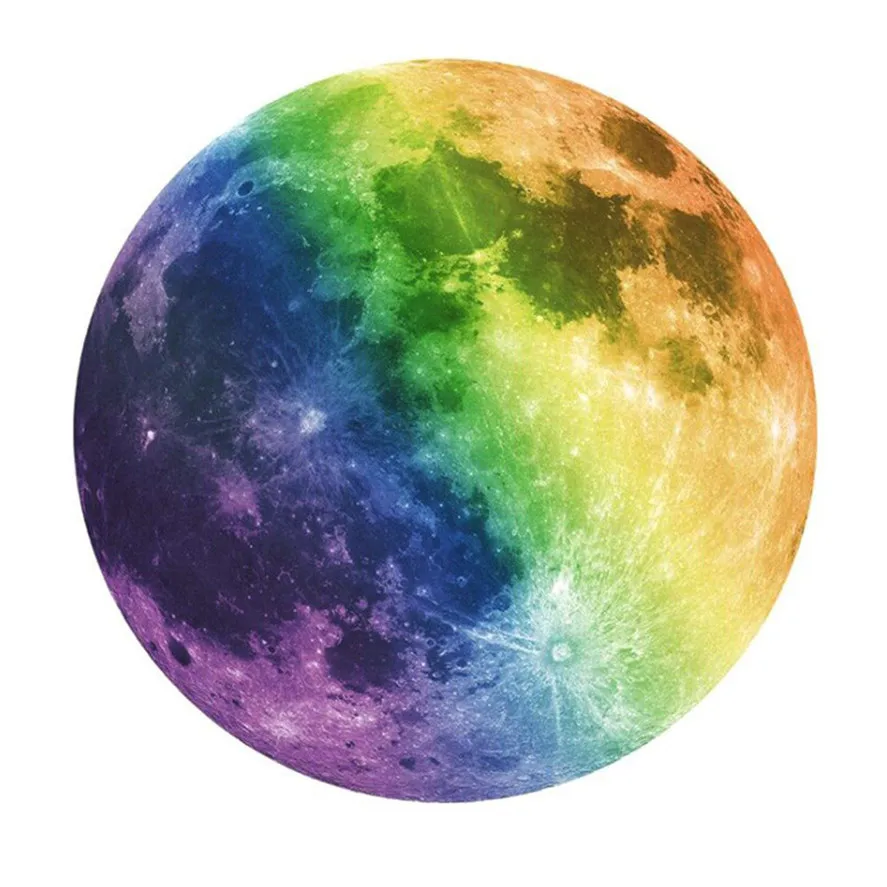 New Luminous Moon Wall Sticker 1PC 20cm 3D Large Moon Fluorescent Wall
