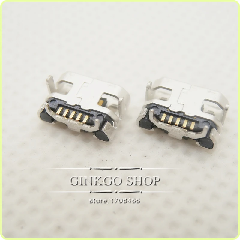 50 шт./лот 4 фута DIP 5P SMD микро USB разъем V8 порт зарядки гнездо маленький быстроходный