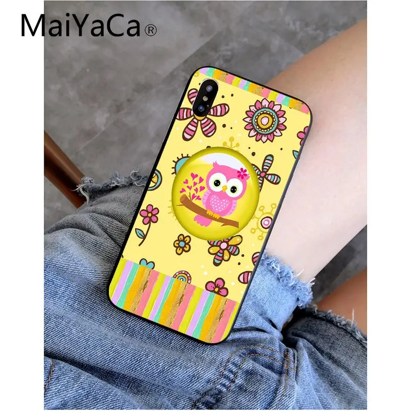 MaiYaCa Cute Carton Owl Painted Beautiful Phone Accessories Case for Apple iPhone 8 7 6 6S Plus X XS MAX 5 5S SE XR Cellphones MaiYaCa Cute Carton Owl Painted Beautiful Phone Accessories Case for Apple iPhone 8 7 6 6S Plus X XS MAX 5 5S SE XR Cellphones