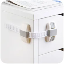 Регулируемый ребенка Детская безопасность Замки Защёлки надежно закрывает ящика шкаф шкафы Приспособления прочный Стильные Детские Детская безопасность защелка