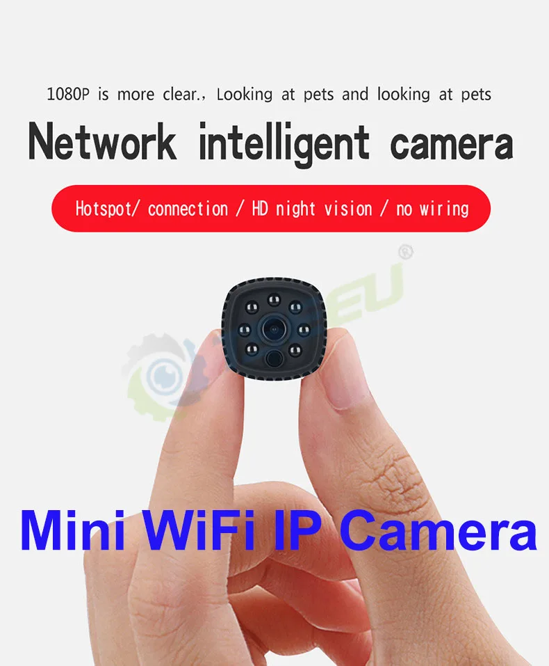 1080P HD мини портативный ночного видения wifi дистанционно монитор ip-камера светодиодный не светит приложение p2p микро SD Карта встроенный аккумулятор