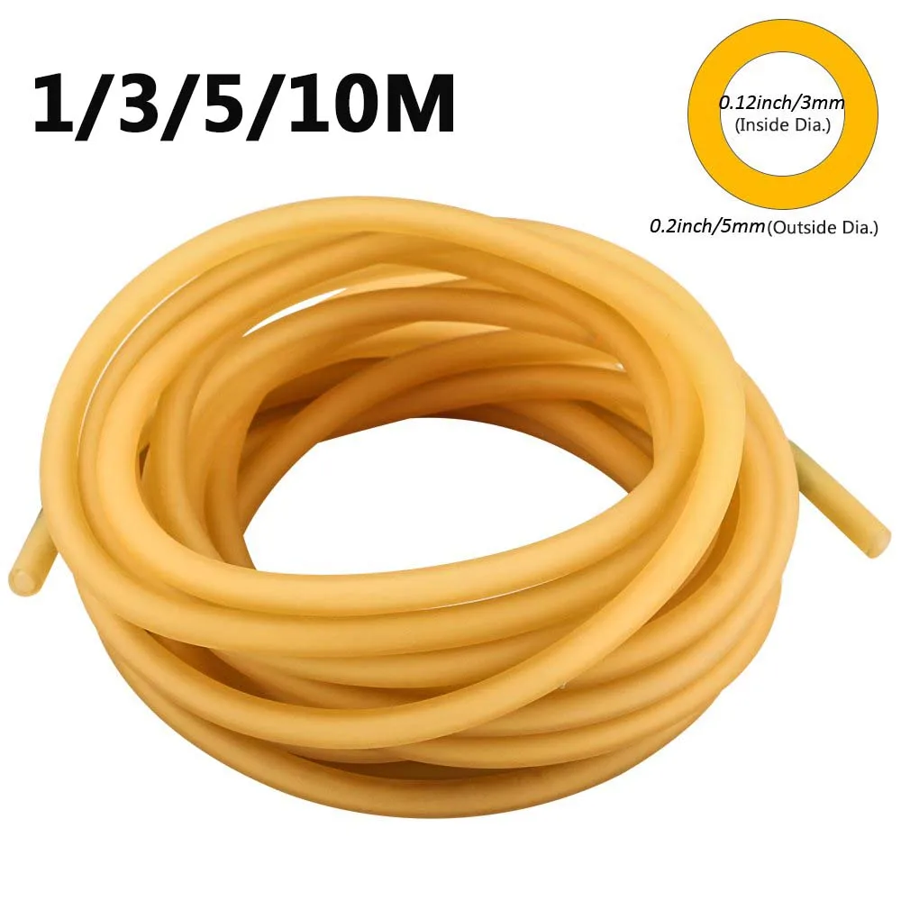

Natural Latex Slingshots Rubber Tube 1/3/5M Replacement Band Hunting Shooting Sling Shot Catapult Sling Tactical Bow Tool