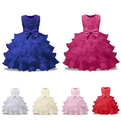 YOTHG дети обувь для девочек платье принцессы сказочное платье принцессы кружево сетки лук цветок пачка юбка (110 см, розовый)