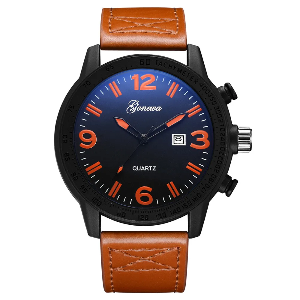 

GONEWA brand luxury waterproof blue dial men's watch fashion style quartz watch date automatic conversion watch Relogio Feminino
