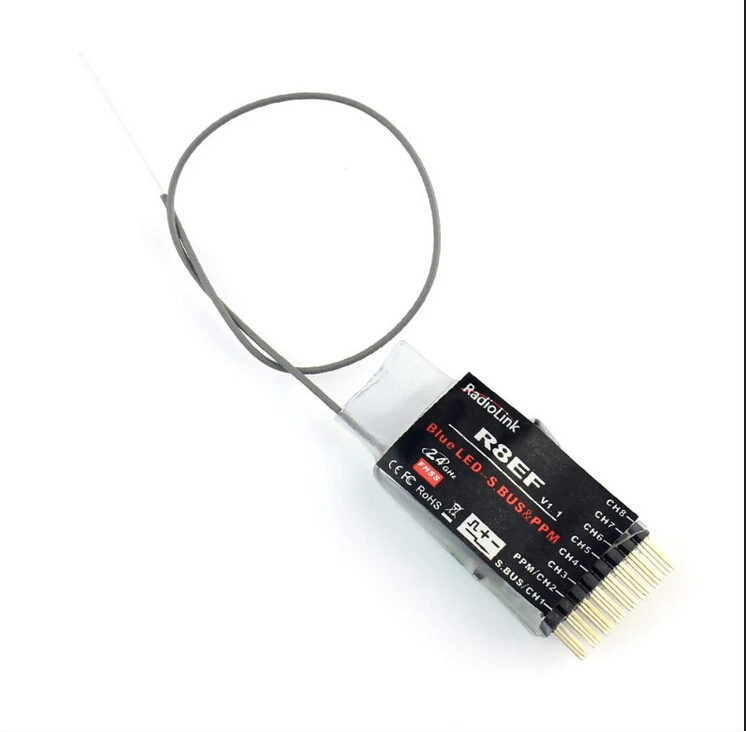 

F19691 Radiolink R8EF 2.4G 8CH 8 Channels Receiver FHSS for T8FB Support S-BUS PPM PWM Signal RC Quadcopter Multicopter drone